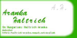 aranka haltrich business card